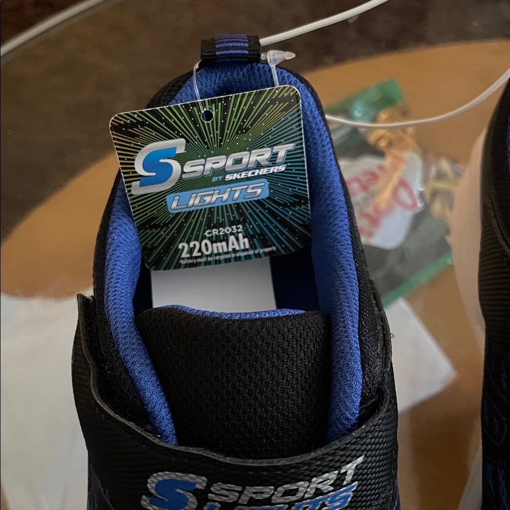 Skechers Kids Light-Up Sneakers - Black and Blue - Picture 2 of 5